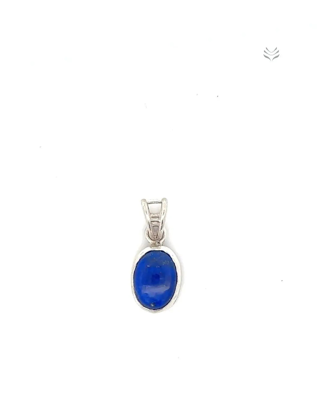 Light-Coded Lapis Lazuli Silver Pendant 