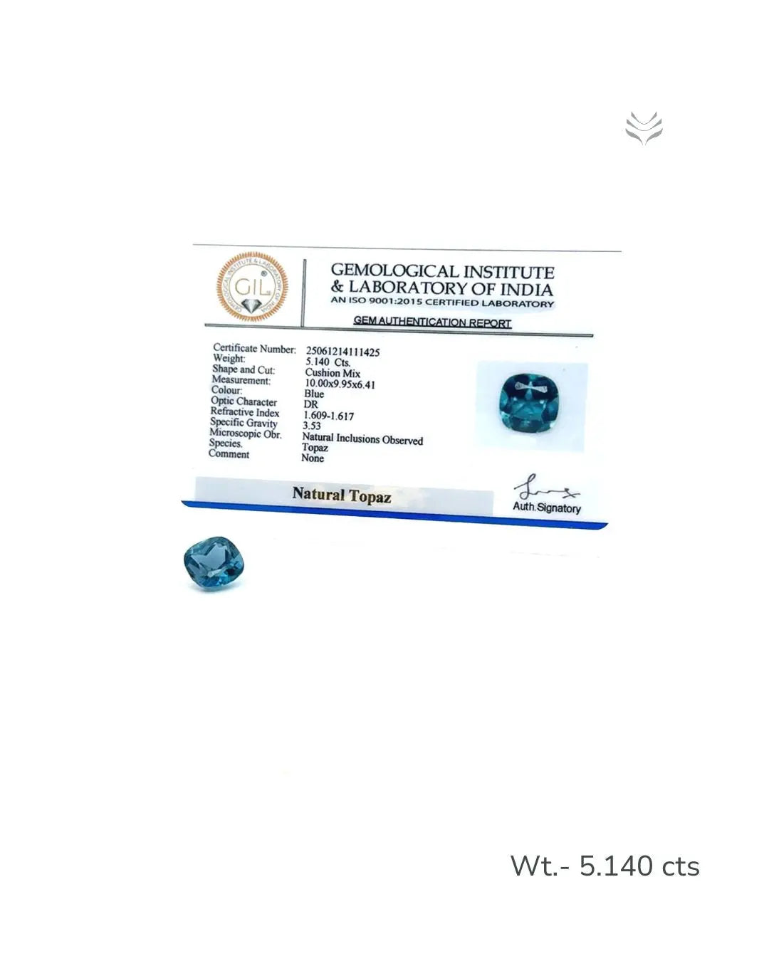 Light-Coded London Blue Topaz - 5.14 Ct 