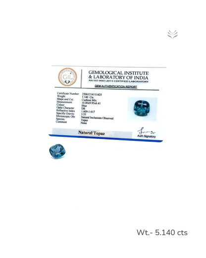 Light-Coded London Blue Topaz - 5.14 Ct 