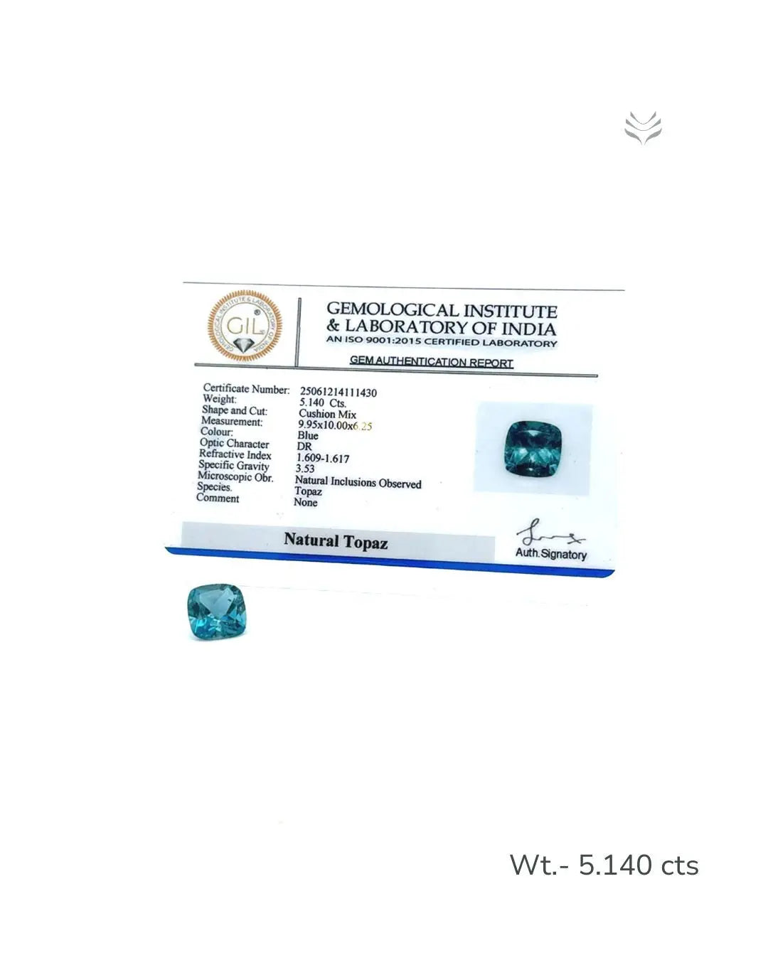 Light-Coded London Blue Topaz - 5.14 Ct 