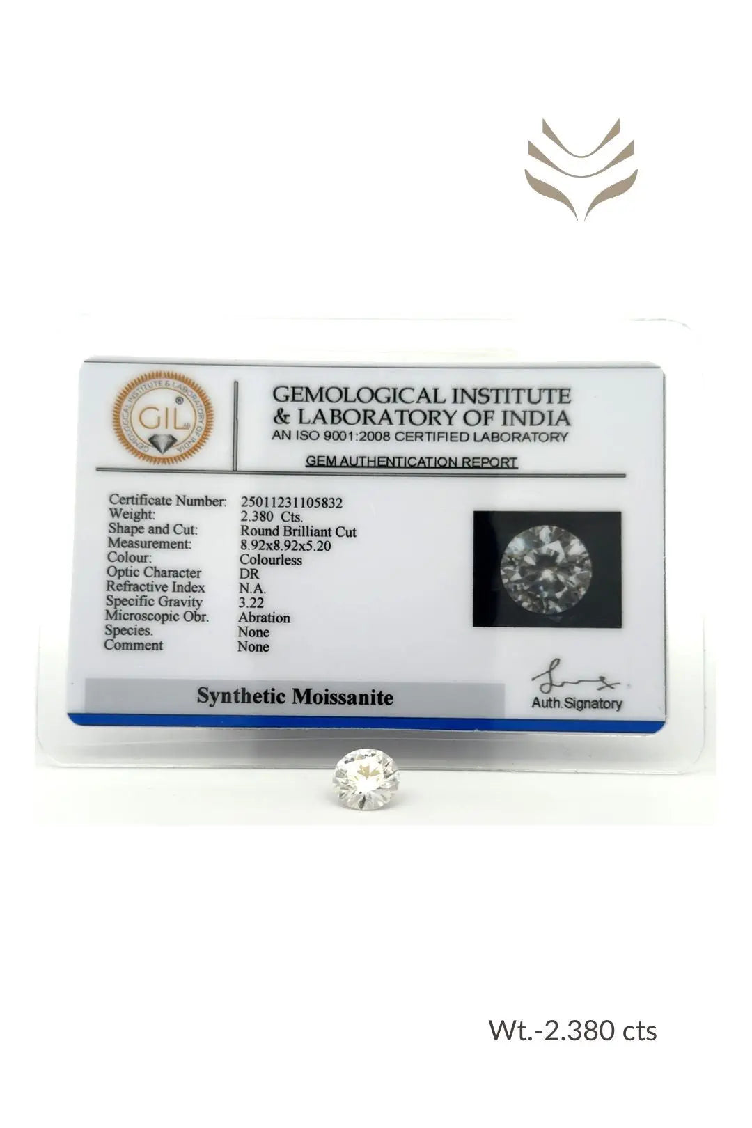 Light-Coded Moissanite - 2.38 Ct 