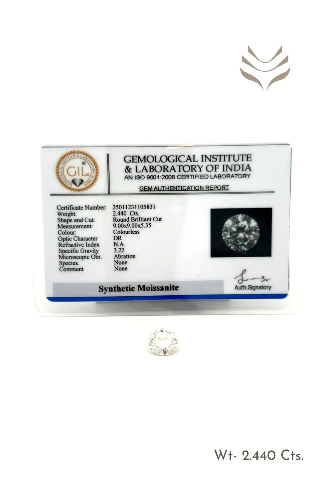 Light-Coded Moissanite - 2.44 Ct 