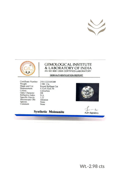 Light-Coded Moissanite - 2.98 Ct 