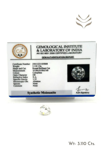 Light-Coded Moissanite - 3.11 Ct 