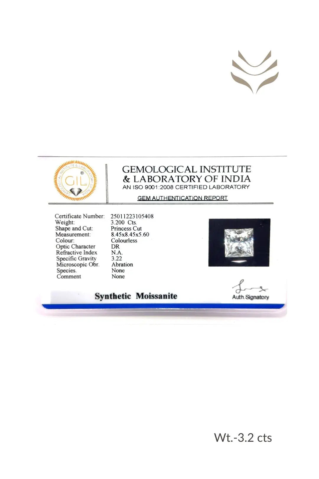 Light-Coded Moissanite - 3.2 Ct 