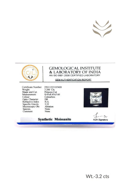 Light-Coded Moissanite - 3.2 Ct 