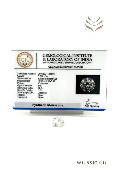 Light-Coded Moissanite - 3.21 Ct 