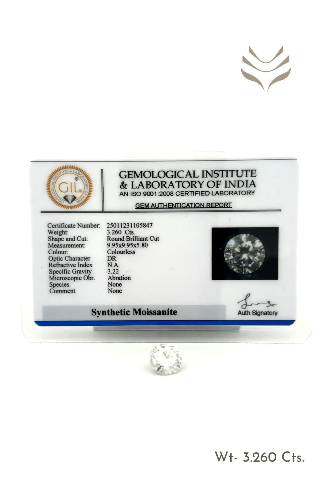 Light-Coded Moissanite - 3.26 Ct 