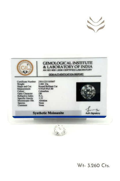 Light-Coded Moissanite - 3.26 Ct 