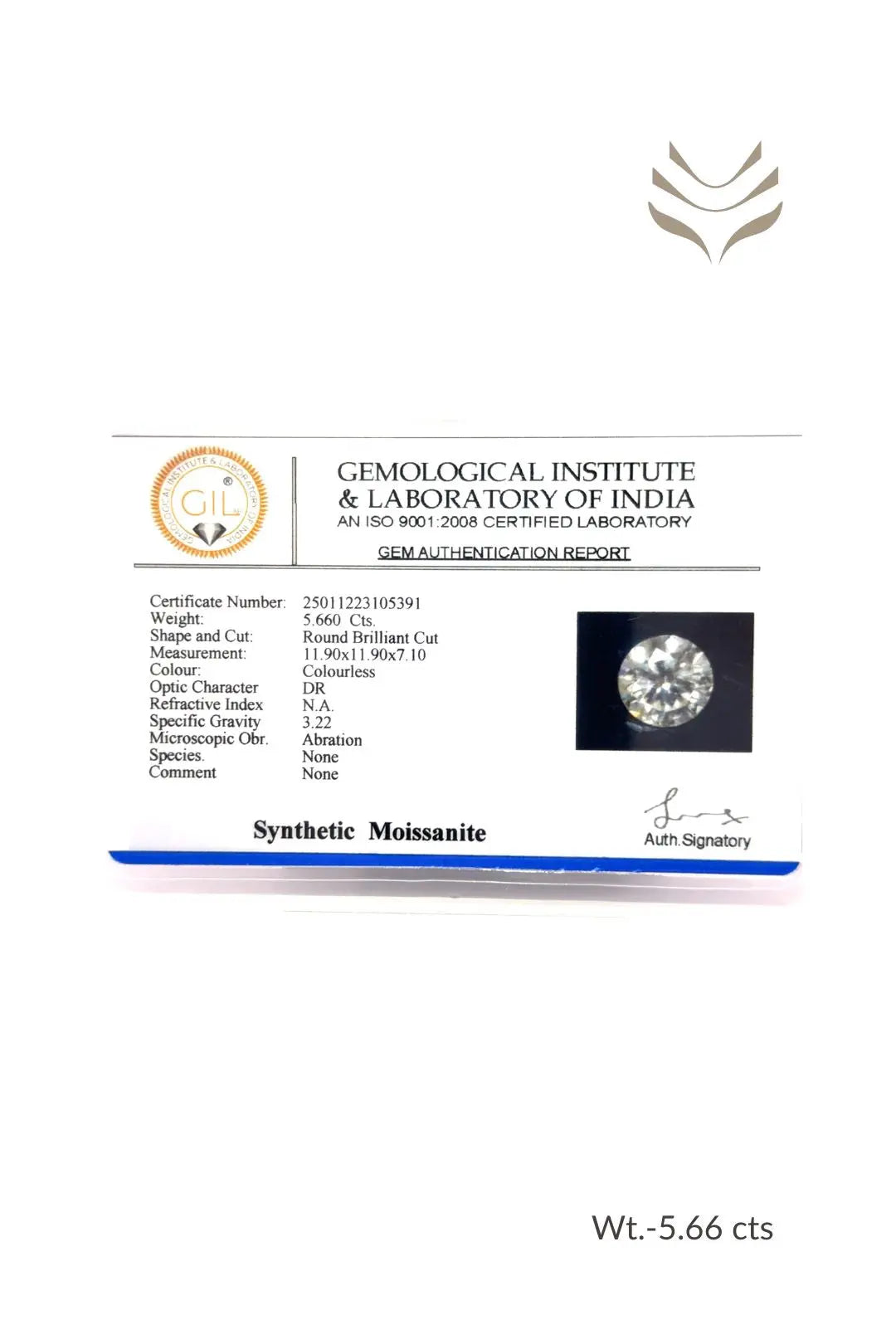 Light-Coded Moissanite - 5.66 Ct 