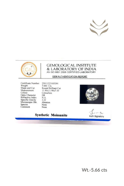 Light-Coded Moissanite - 5.66 Ct 