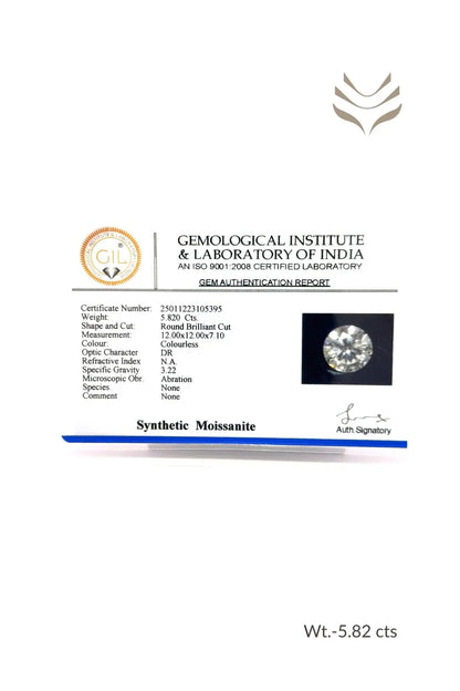 Light-Coded Moissanite - 5.82 Ct 