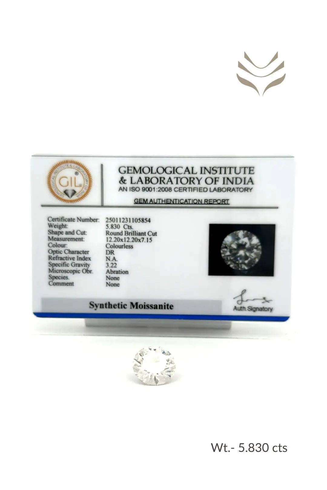 Light-Coded Moissanite - 5.83 Ct 