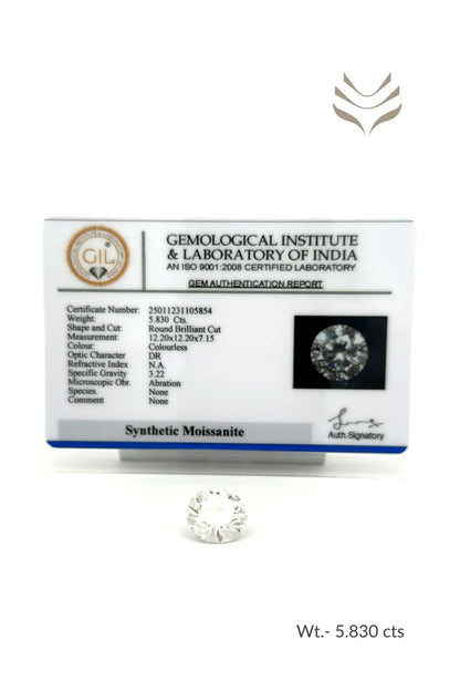 Light-Coded Moissanite - 5.83 Ct 