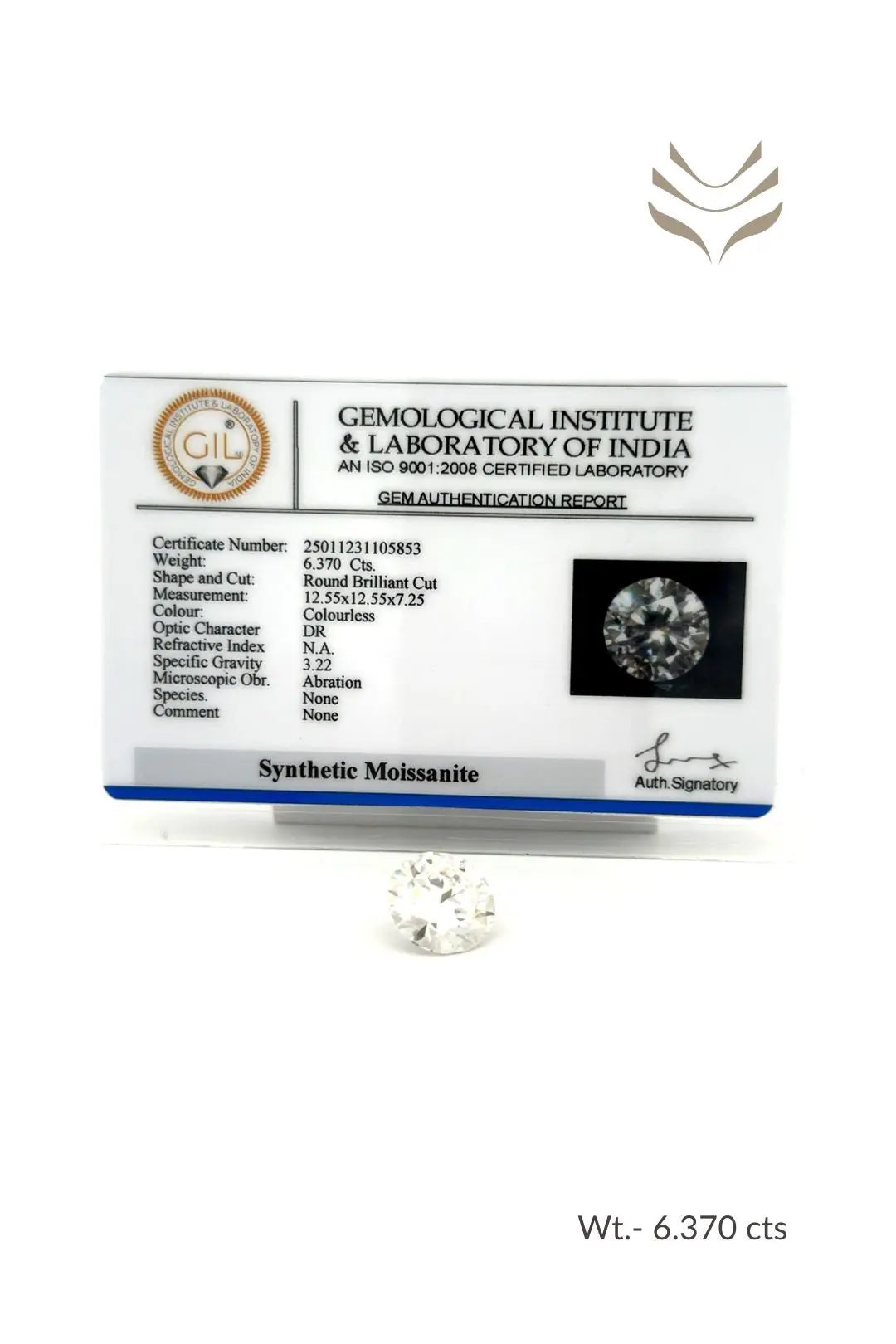 Light-Coded Moissanite - 6.37 Ct 