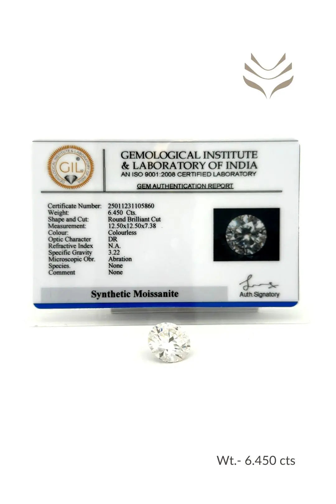 Light-Coded Moissanite - 6.45 Ct 