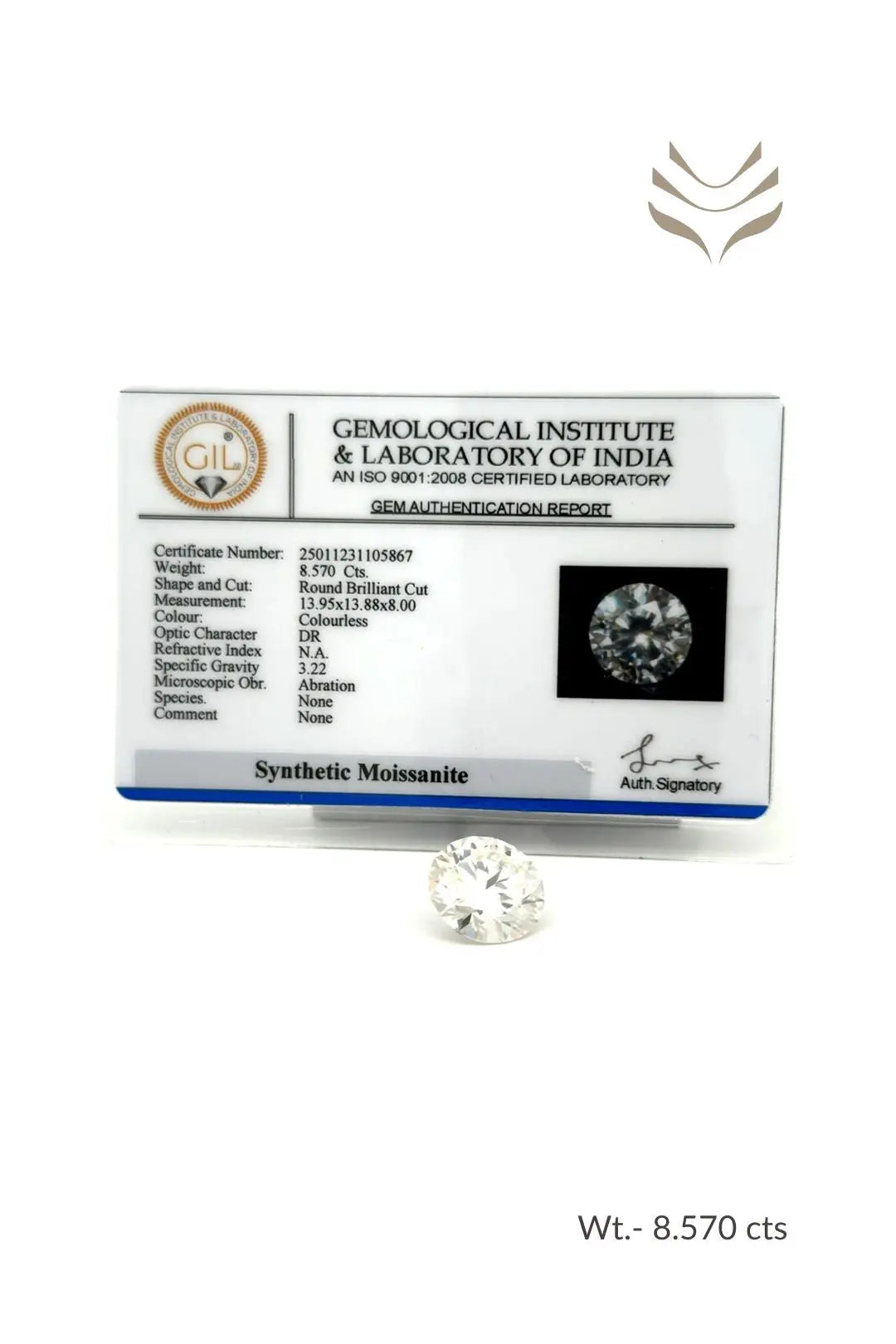 Light-Coded Moissanite - 8.57 Ct 