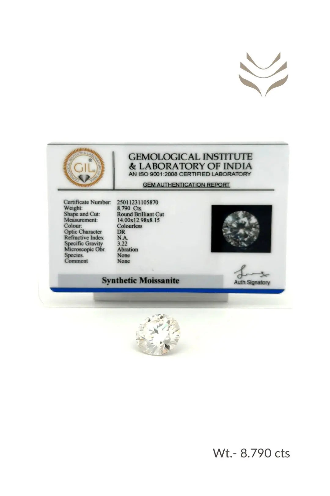 Light-Coded Moissanite - 8.79 Ct 