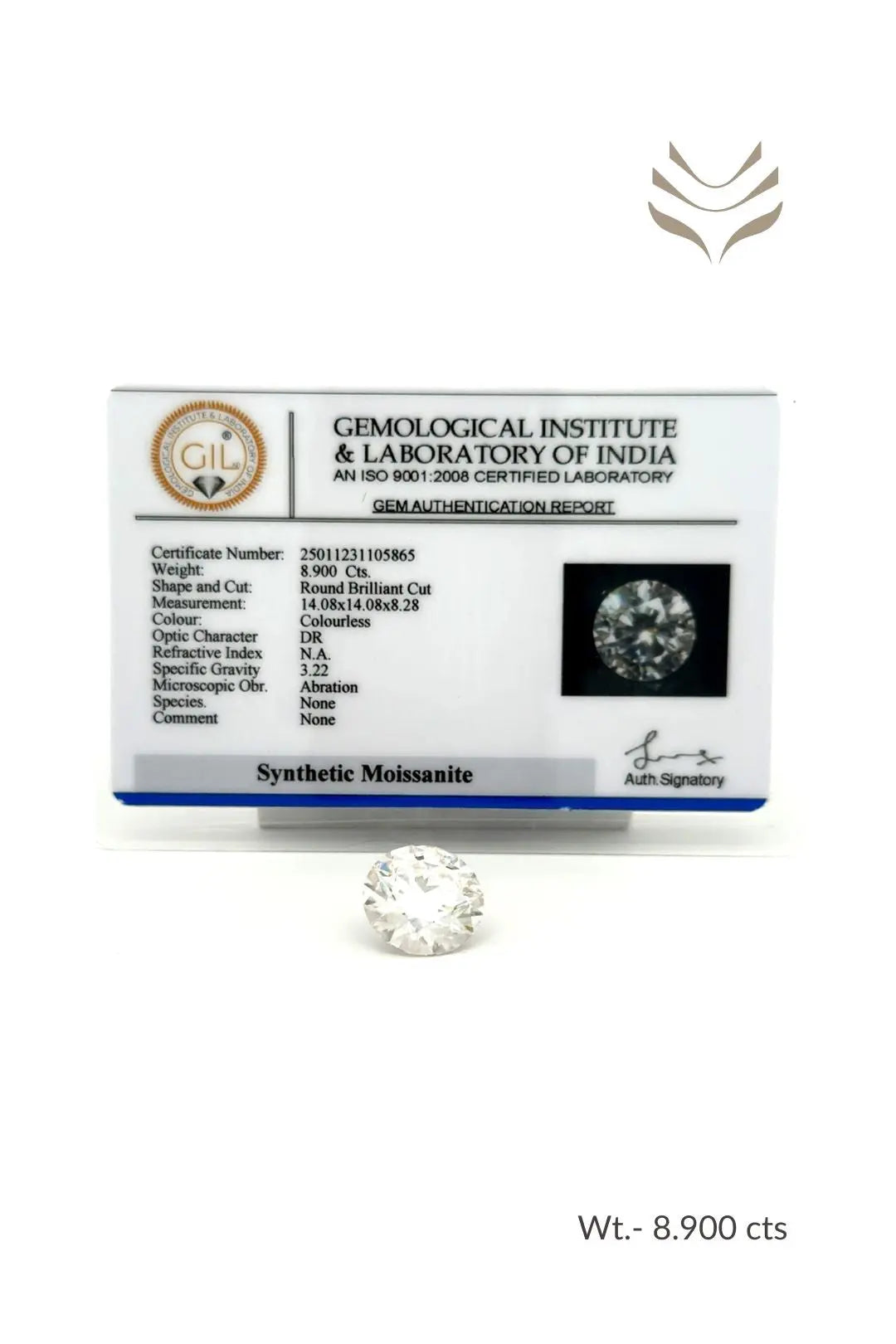 Light-Coded Moissanite - 8.90 Ct 