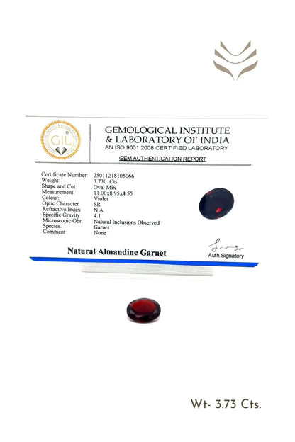 Light-Coded Mozambique Garnet - 3.73 Ct 