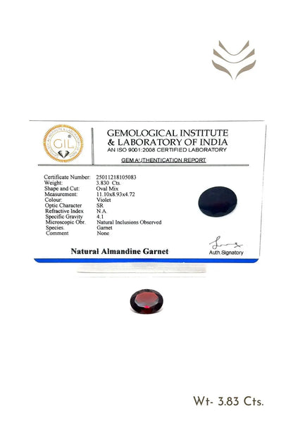 Light-Coded Mozambique Garnet - 3.83 Ct 