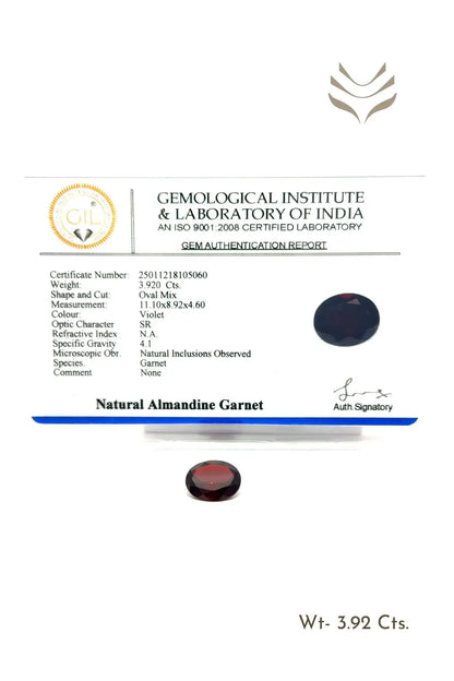 Light-Coded Mozambique Garnet - 3.92 Ct 