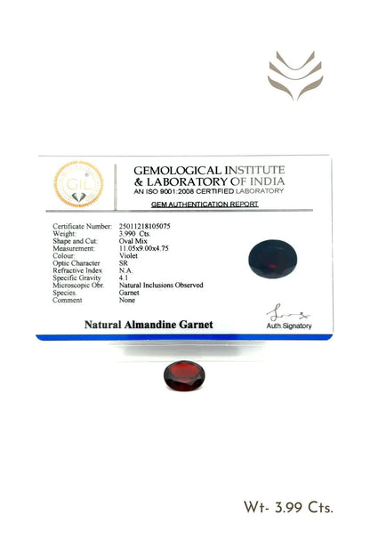 Light-Coded Mozambique Garnet - 3.99 Ct 