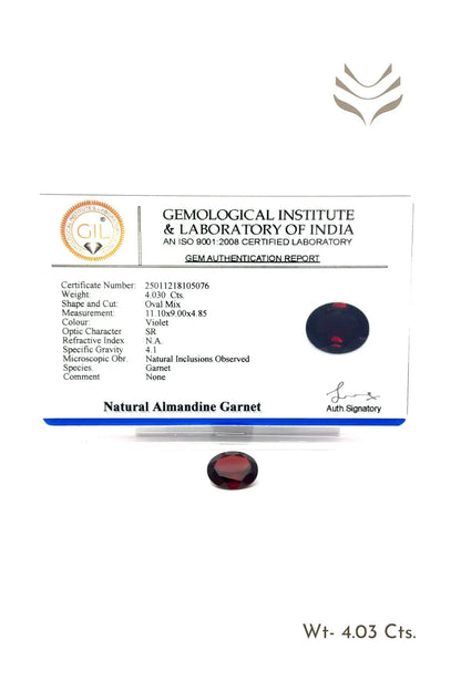 Light-Coded Mozambique Garnet - 4.03 Ct 