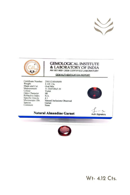 Light-Coded Mozambique Garnet - 4.12 Ct 