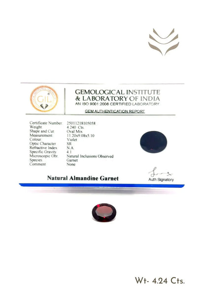 Light-Coded Mozambique Garnet - 4.24 Ct 