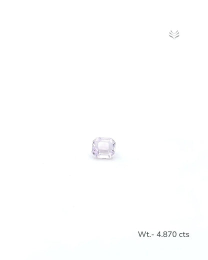 Light-Coded Natural Kunzite- 4.870 Ct 