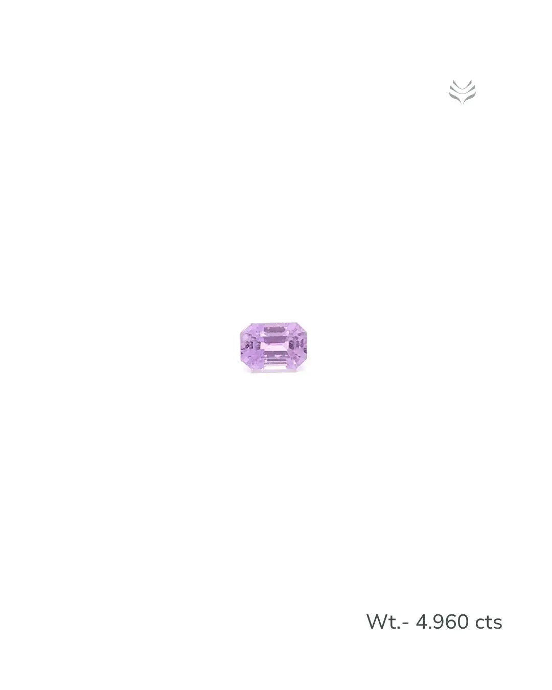 Light-Coded Natural Kunzite- 4.960 Ct 