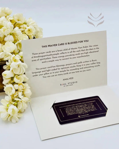 Light-Coded Prayer Card - For Loving Relationship 