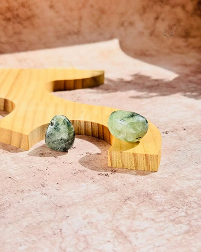 Light-Coded Prehnite Tumbles 