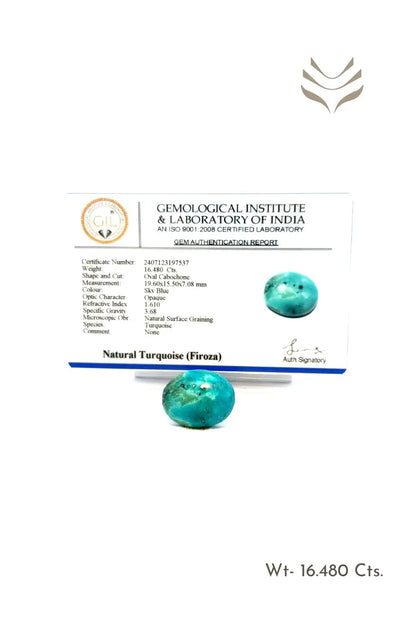 Light-Coded Premium Turquoise - 16.48 Ct 