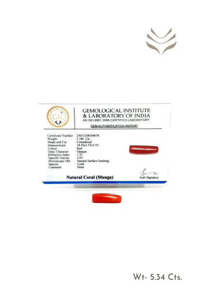 Light-Coded Red Coral - 5.34 