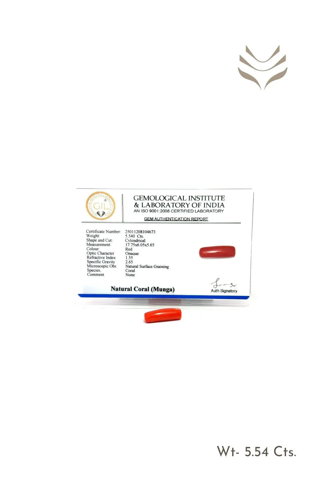 Light-Coded Red Coral - 5.54 