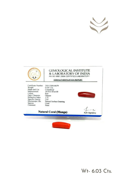 Light-Coded Red Coral - 6.03 