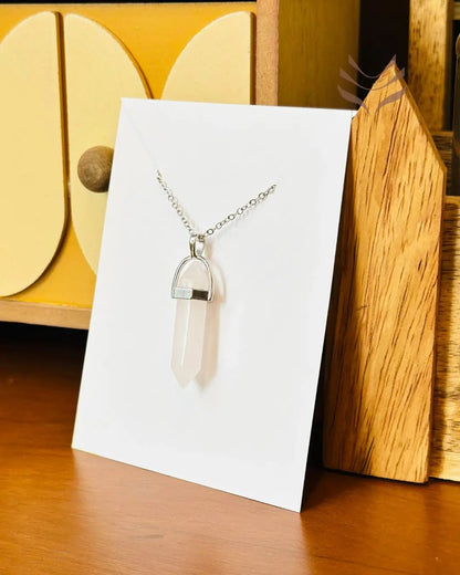 Light-Coded Rose Quartz - Double Terminated Pendant For Self Love 