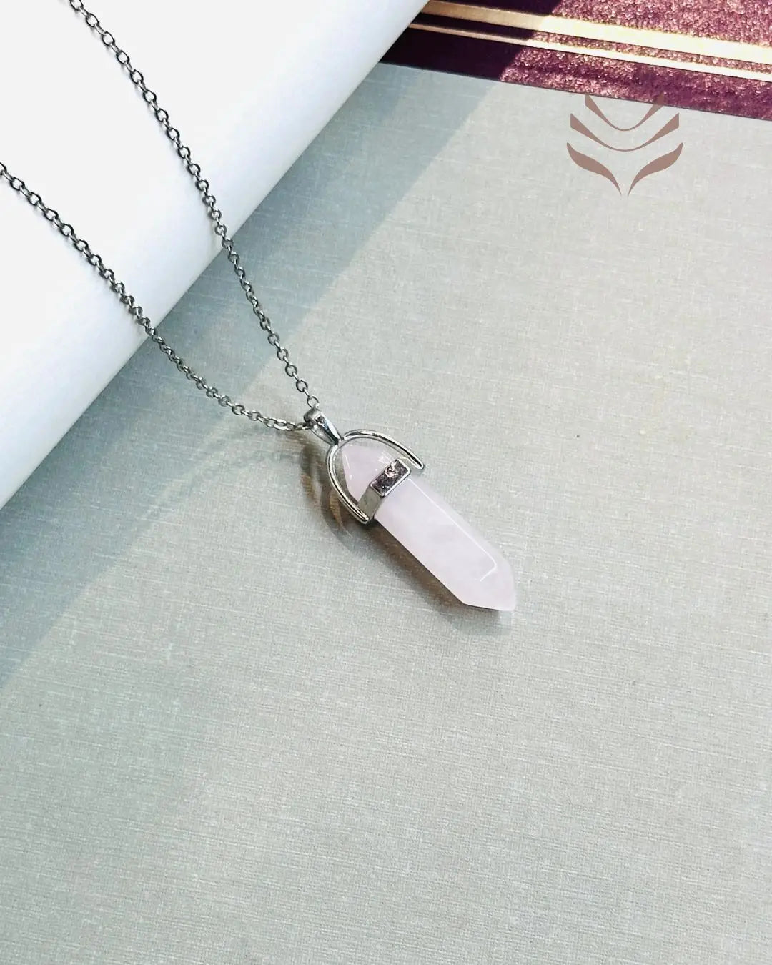Light-Coded Rose Quartz - Double Terminated Pendant For Self Love 
