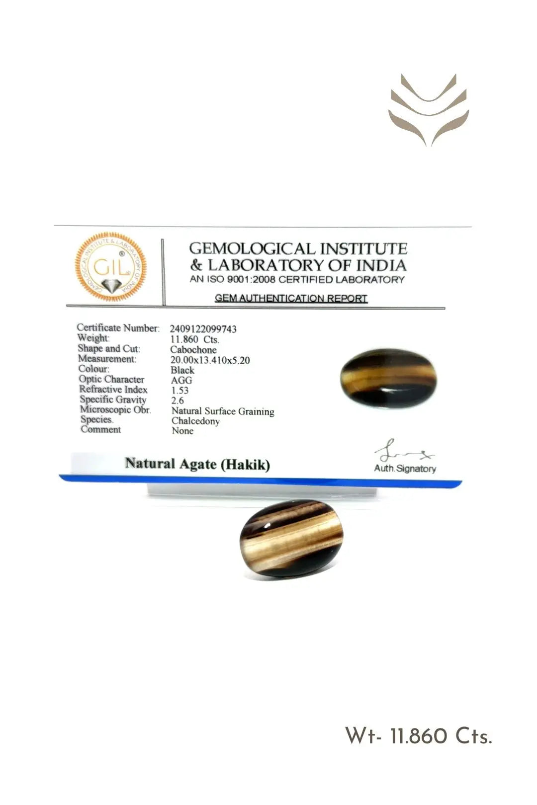 Light-Coded Sulemani Hakik - 11.86 Ct 