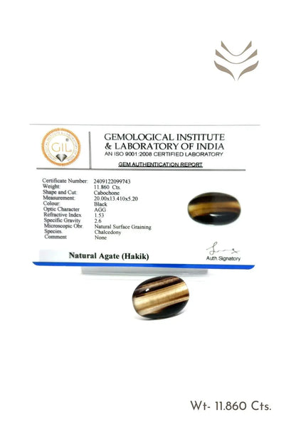 Light-Coded Sulemani Hakik - 11.86 Ct 