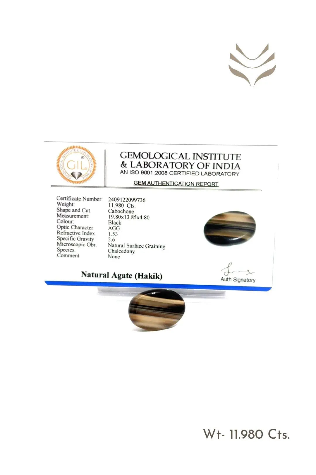 Light-Coded Sulemani Hakik - 11.98 Ct 