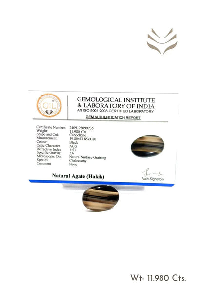 Light-Coded Sulemani Hakik - 11.98 Ct 