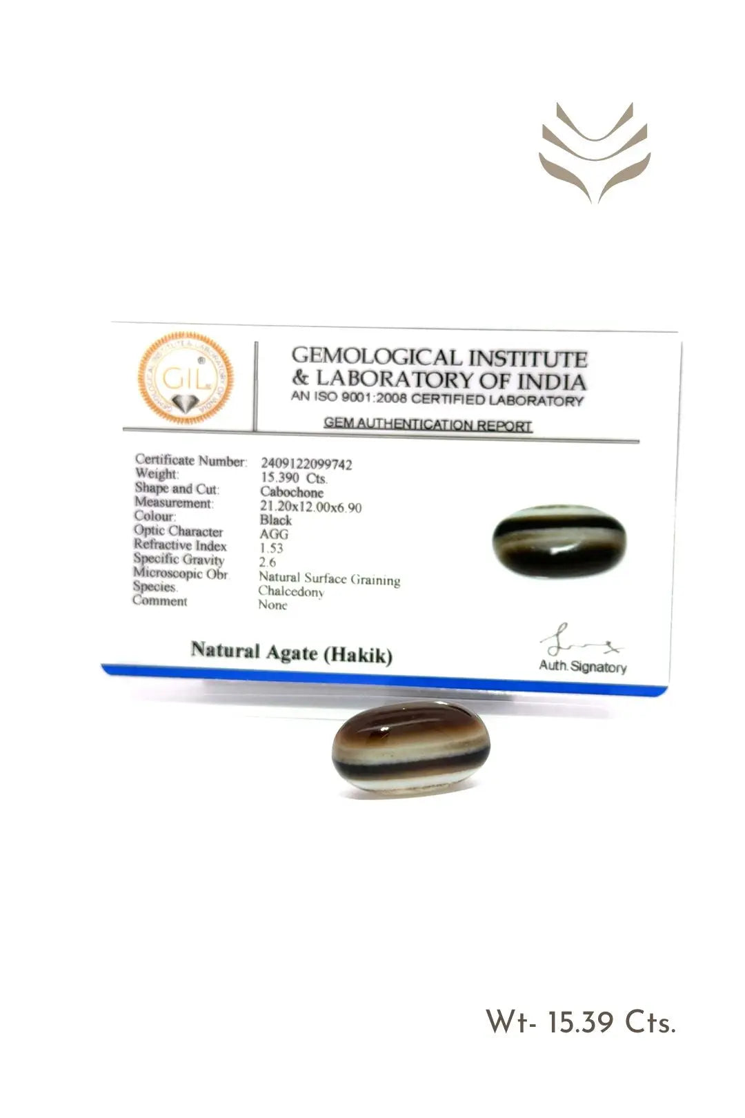 Light-Coded Sulemani Hakik - 15.39 Ct 