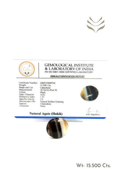 Light-Coded Sulemani Hakik - 15.5 Ct 