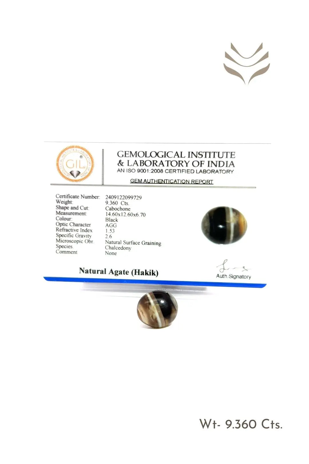 Light-Coded Sulemani Hakik - 9.36 Ct 