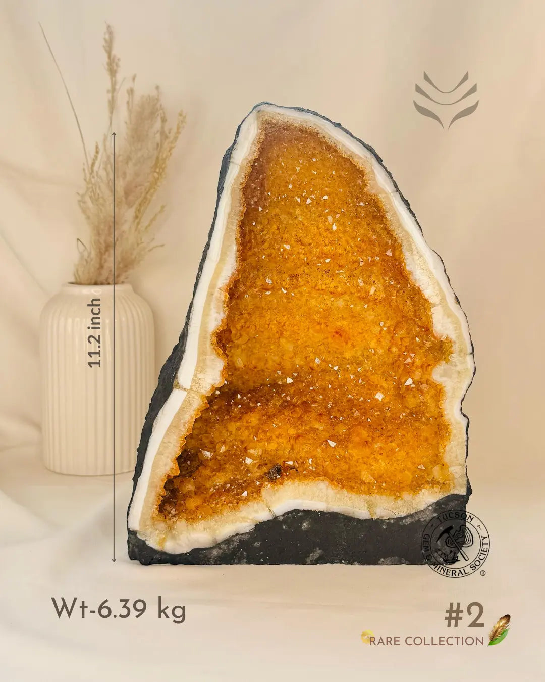 Light-Coded Wealth Magnet Citrine Geode 