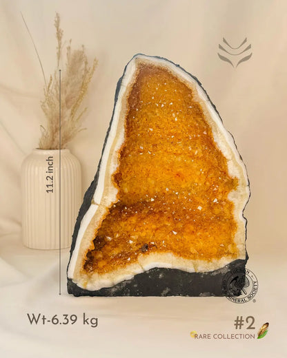 Light-Coded Wealth Magnet Citrine Geode 