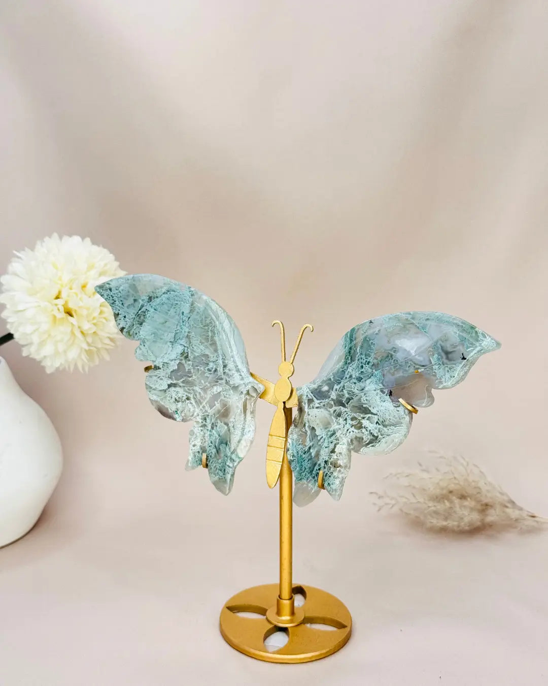 Light-Coded Wings Of Growth - Moss Agate #16 